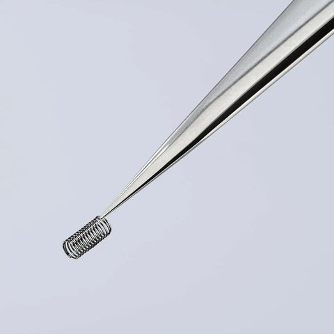 KNIPEX Tools 92 21 02 Premium Stainless Steel Gripping Tweezers-Needle-Point Tips, 4-3/4"