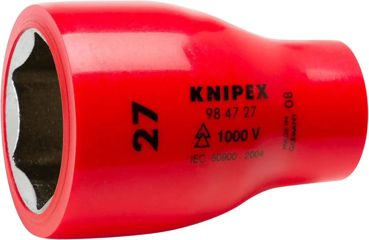 KNIPEX 98 47 27 1/2 27 Mm 1,000V Insulated Hex Socket