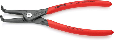 KNIPEX - 46 21 A31 Tools - Precision Circlip Pliers, External, 90 Degree Angled, 1 37/64"-3 15/16" Shaft Dia. (4921A31), 8.50