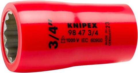 KNIPEX 98 47 3/4 1/2 3/4 1,000V Insulated Hex Socket