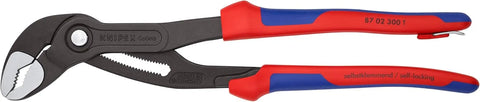 KNIPEX - 87 02 300 T BKA Tools - Cobra Water Pump Pliers, Multi-Component, Tethered Attachment (8702300TBKA)