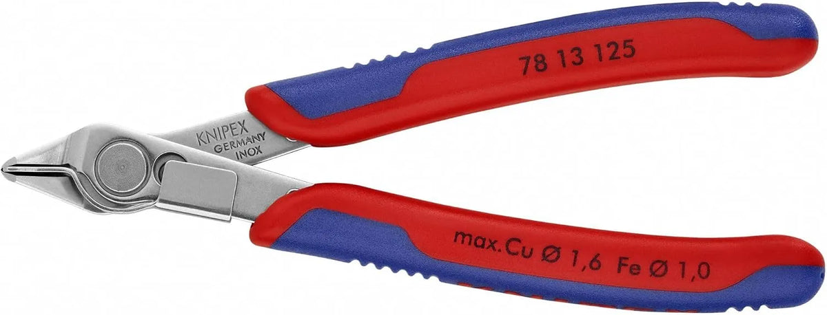 KNIPEX - 78 13 125 Tools - Electronics Super-Knips, INOX Steel, Multi-Component (7813125), 5-Inch with Lead Catcher