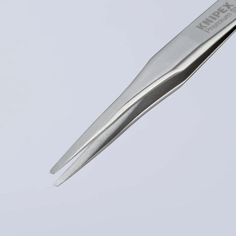 KNIPEX Tools 92 51 02 Premium Stainless Steel Gripping Tweezers-Blunt Tips, 2 3/4"