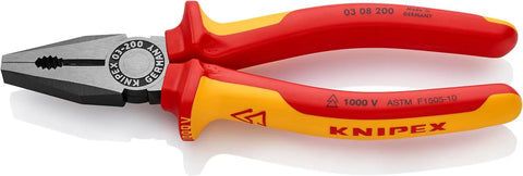 KNIPEX - 03 08 200 SBA Tools - Combination Pliers, 1000V Insulated (0308200SBA)