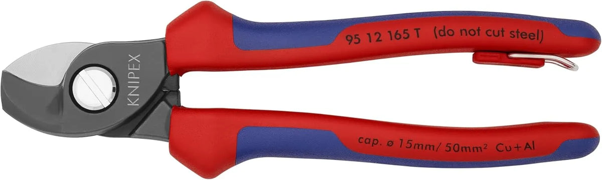 Knipex Tools 95 12 165 T BKA 6 1/2" Cable Shears, Tether Attachment-Comfort Grip,