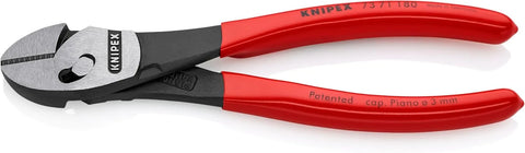 KNIPEX - 73 71 180 Knipex Tools LP - 7371180 TwinForce High Performance Leverage Diagonal Cutter with Dipped Handle, Red