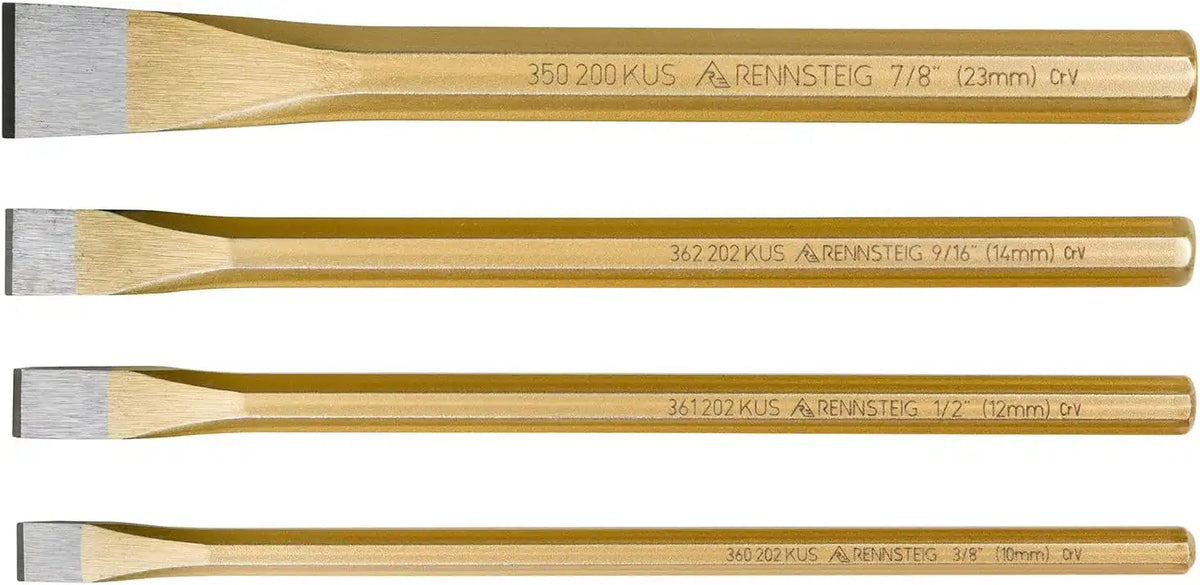 Rennsteig 9R 350 004 4 Pc Cold Chisel Set