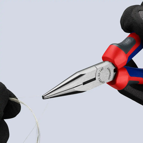 KNIPEX - Long Nose Pliers w/Cutter, Multi-Component (25 02 160),6-1/4 inches
