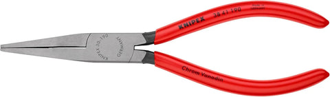 KNIPEX Tools - Long Nose Pliers Without Cutter, Flat Tips (3841190)
