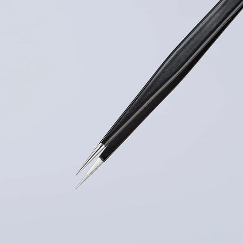 KNIPEX Tools 92 21 03 ESD Stainless Steel Gripping Tweezers-Needle-Point Tips-ESD, 5-1/2"