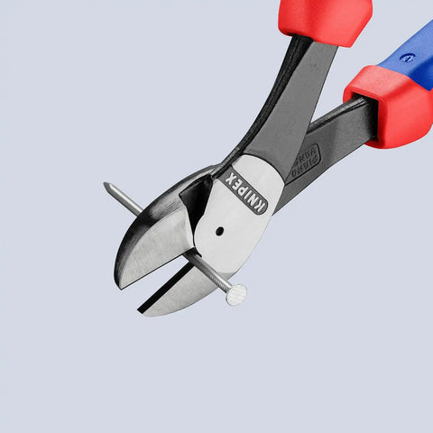 Knipex 7422250SBA 10-Inch High Leverage Angled Diagonal Cutters - Comfort Grip