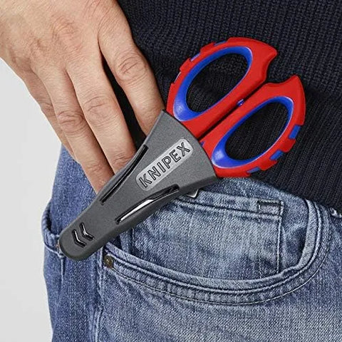 KNIPEX Tools 95 05 10 SBA Electricians' Shears with Crimp Area for Ferrules, 6.25-Inch | bike-repair-tools