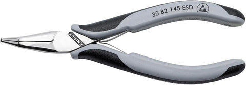 KNIPEX Tools 35 82 145 ESD Electronics 45° Angled Pliers-Half Round Tips, ESD Handles, 5-3/4"