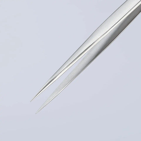 KNIPEX Tools 92 21 08 Stainless Steel Gripping Tweezers-Needle Point Tips, 5-1/2"