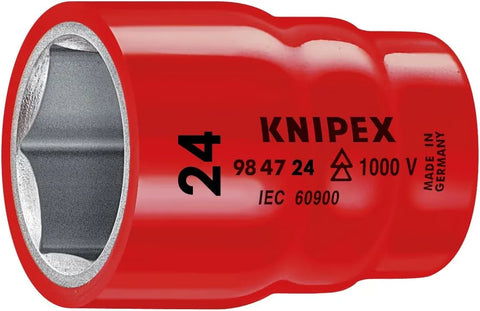 KNIPEX 98 47 24 1/2 24 Mm 1,000V Insulated Hex Socket