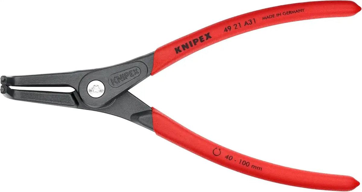 KNIPEX - 46 21 A31 Tools - Precision Circlip Pliers, External, 90 Degree Angled, 1 37/64"-3 15/16" Shaft Dia. (4921A31), 8.50