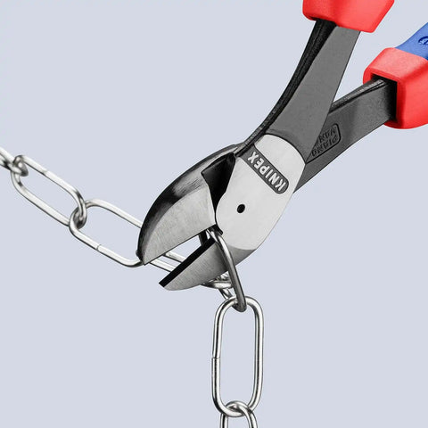 Knipex 7422250SBA 10-Inch High Leverage Angled Diagonal Cutters - Comfort Grip