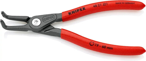 KNIPEX - 48 21 J21 Tools - Precision Circlip Pliers, Internal, 90 Degree Angled, 3/4"-2 3/64" Bore Dia. (4821J21)
