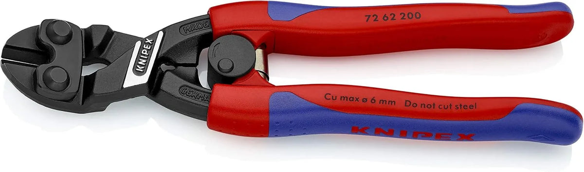 KNIPEX Tools 72 62 200 High Leverage Flush Cutter for Plastic and Soft Metal, 8-Inch