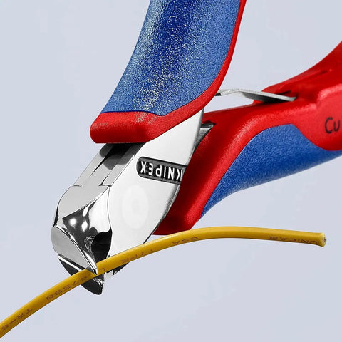 KNIPEX Tools - Electronics End Cutting Nippers, Multi-Component (6442115), Short Head 115mm