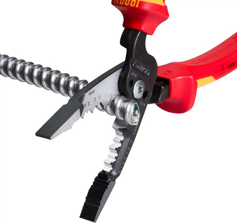 KNIPEX Tools 13 78 8 SBA Forged Wire Stripper 20-10 AWG-1000V Insulated, 8"