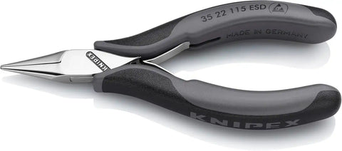 KNIPEX 35-22-115-ESD ESD Precision Electronics Pliers (half-round jaws) - MultiGrip