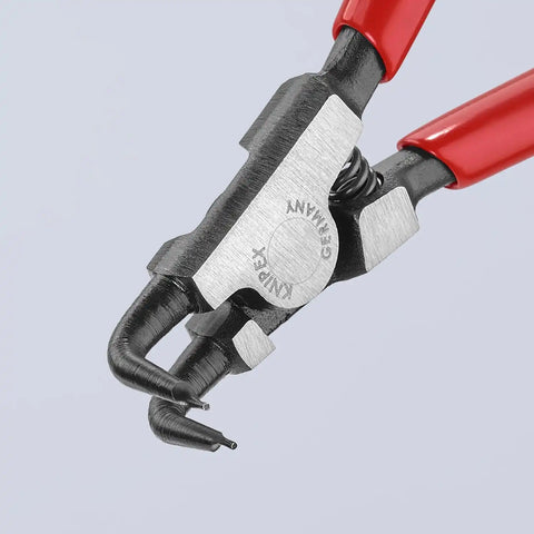 KNIPEX Tools - Circlip Pliers, External, 90 Degree Angled, Forged Tip, 1/8"-25/64" Shaft Dia. (4621A01), 5.00, Black