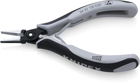 Knipex Tools 34 42 130 ESD Electronics Pliers, Flat Wide Tips, 5.25"