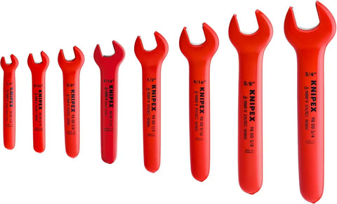 KNIPEX 98 99 13 S4 8 Piece 1,000V Sae Insulated Open End Wrench Set