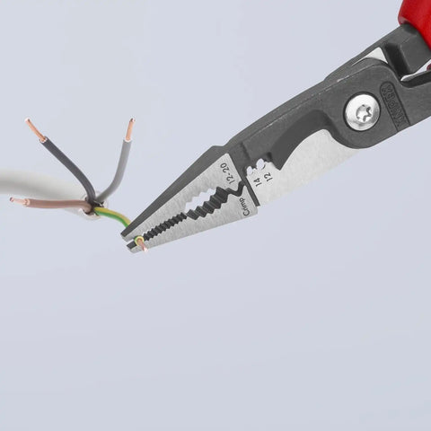 KNIPEX 13 82 8, 6 in 1 Electrical Installation Pliers with Comfort Grip Handles
