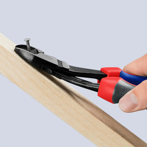 Knipex 7422250SBA 10-Inch High Leverage Angled Diagonal Cutters - Comfort Grip