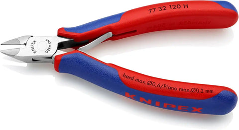 KNIPEX Tools 77 32 120 H Electronics Diagonal Cutters, Carbide Cutting Edges, 4.75-Inch