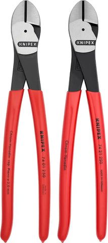 KNIPEX Tools 9K 00 80 129 US High Leverage Straight and Angled Diagonal Cutter Set, 2-Piece