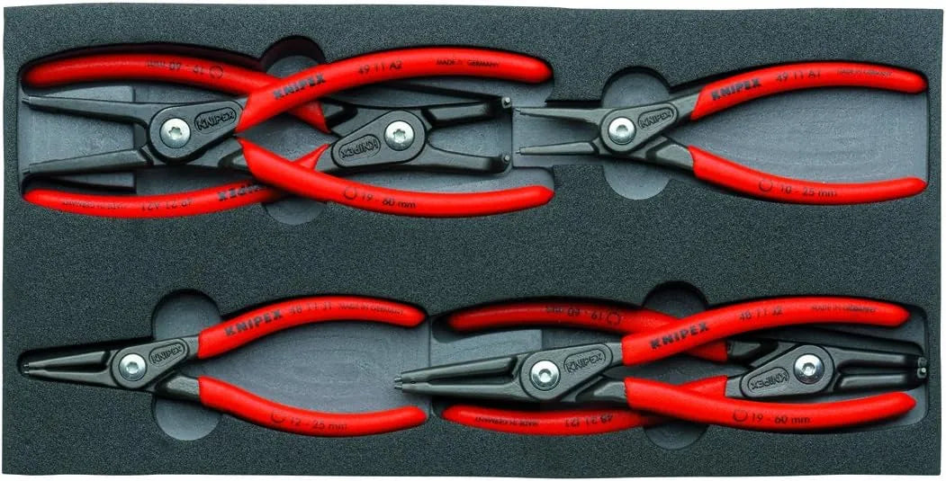 Knipex 00 20 01 V02 Circlip Snap-Ring Pliers Set (6 Piece)