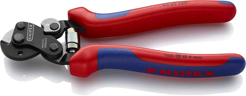 KNIPEX Tools 95 62 160 Wire Rope Cutters with Opening Lock and Spring, 6-Inch