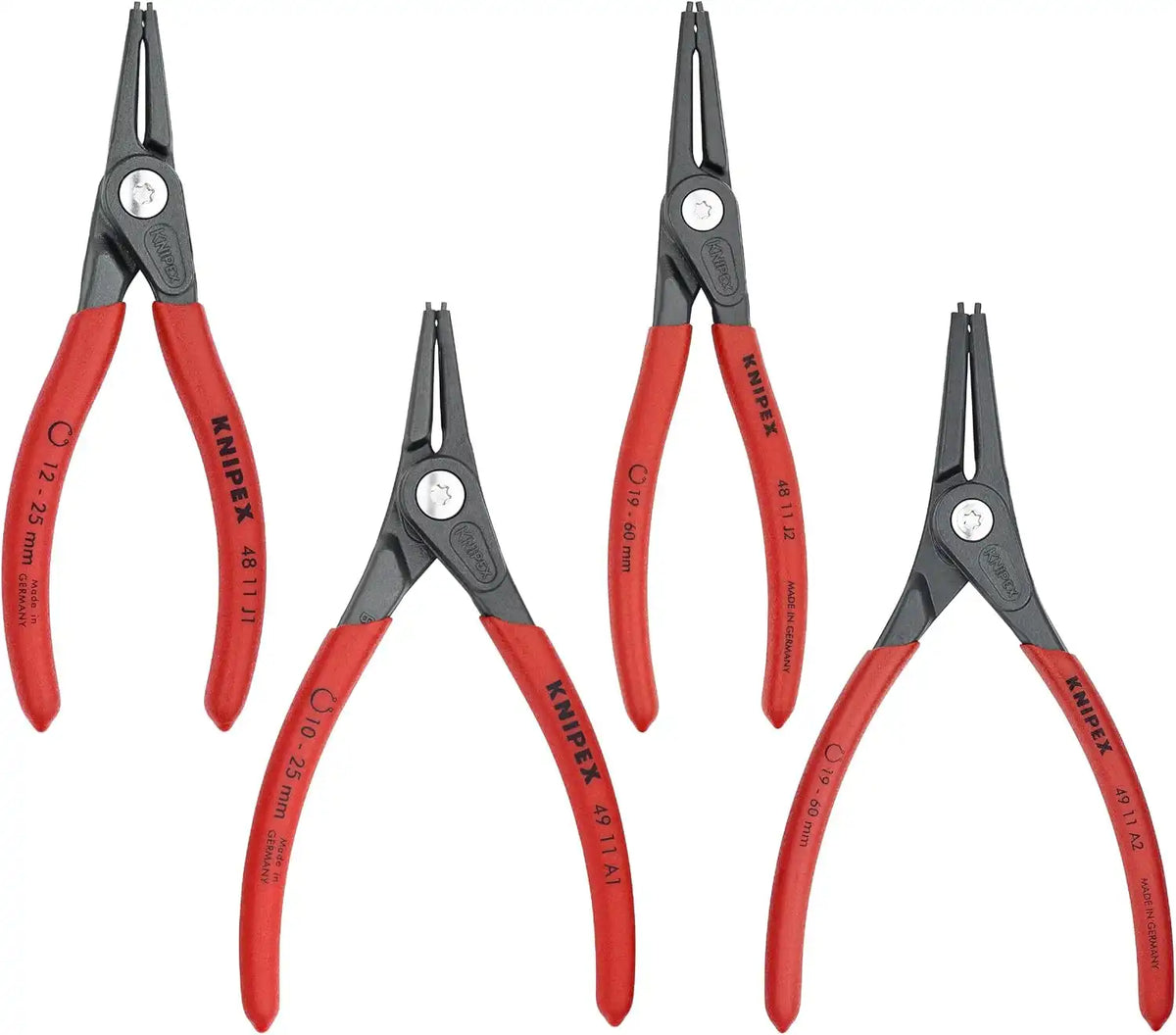 KNIPEX 00 20 03 SB 4 Piece Precision Circlip Snap-Ring Pliers Set