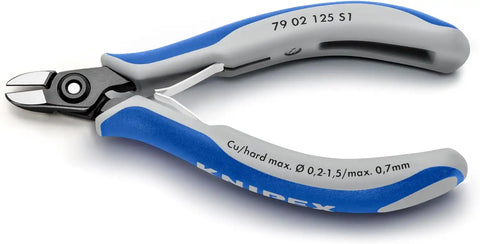 KNIPEX 79 02 125 S1 Aviation Round Nose Diagonal Cutters Comfort Grip