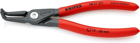 KNIPEX - 48 21 J21 Tools - Precision Circlip Pliers, Internal, 90 Degree Angled, 3/4"-2 3/64" Bore Dia. (4821J21)