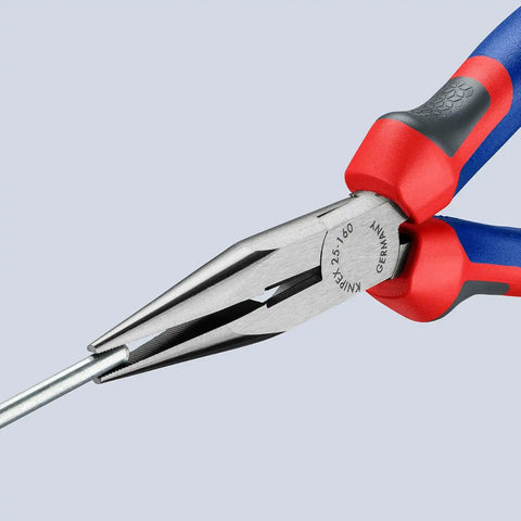 KNIPEX - Long Nose Pliers w/Cutter, Multi-Component (25 02 160),6-1/4 inches