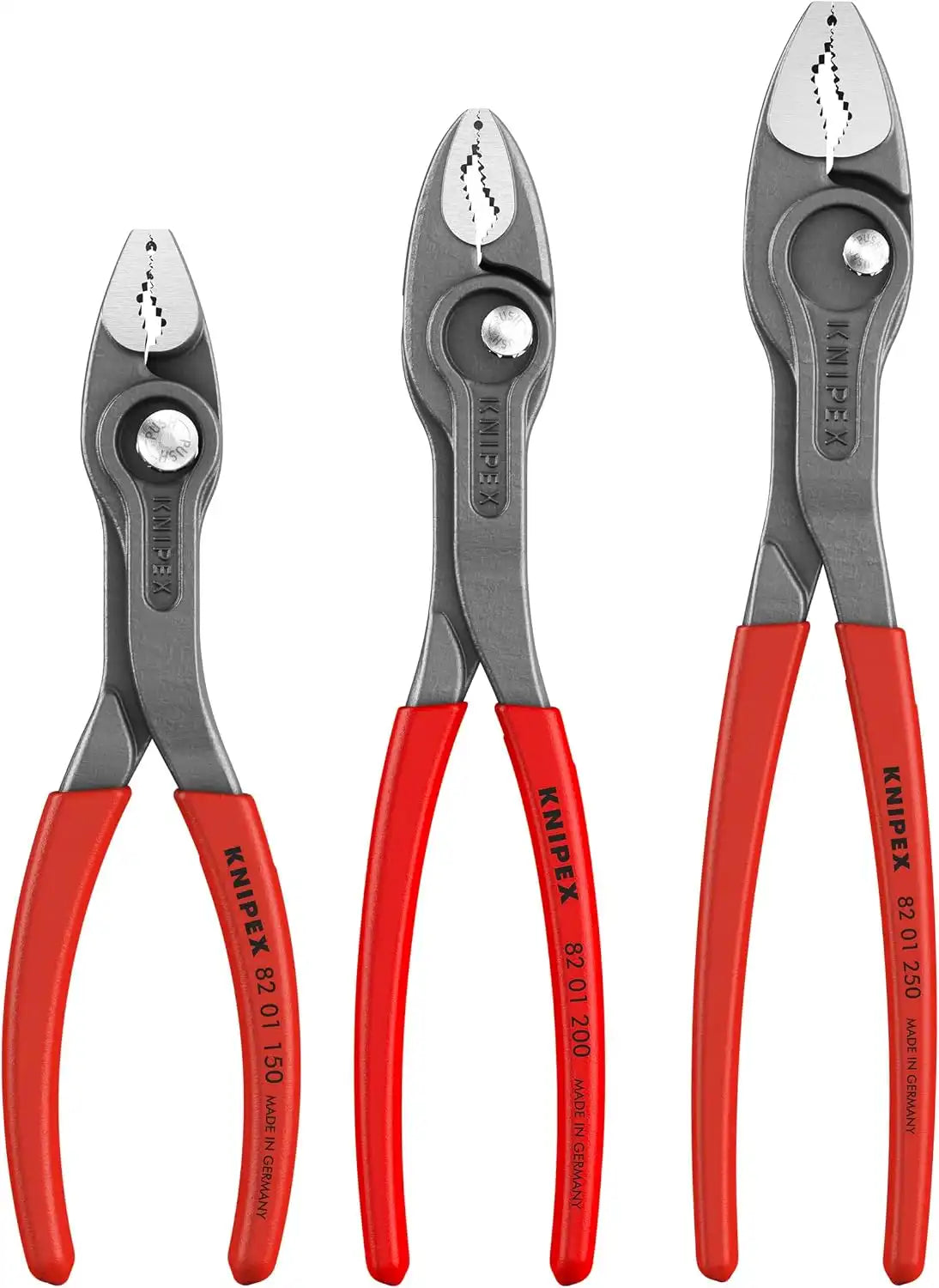 KNIPEX Tools 00 20 06 US4 3 Pc TwinGrip Pliers Set, Plastic Dipped (6", 8", 10") | bike-hand-tools