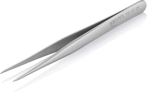 KNIPEX - 92 23 05 Tools - Precision Tweezers, Titanium, Anti-Magnetic, Acid-Proof, Stainless (922305)