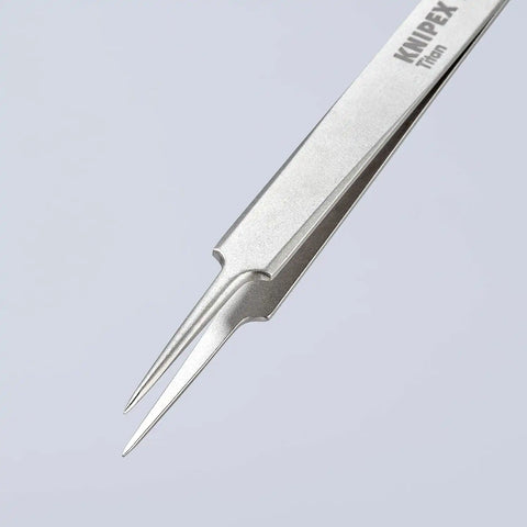 KNIPEX Tools 92 23 01 Titanium Gripping Tweezers-Needle-Point Tips, 4-1/2"