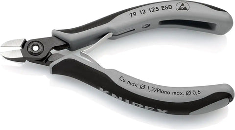 KNIPEX Tools - Precision Electronics Diagonal Cutters, ESD (7912125ESD)