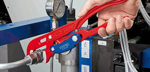 KNIPEX Tools - Swedish Pattern Pipe Wrench, S-Shape Fast Adjust (8360015)