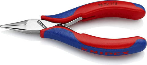KNIPEX Tools - Electronics Pliers, Half Round Tips, Multi-Component (3522115), 4.5