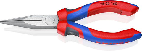 KNIPEX - Long Nose Pliers w/Cutter, Multi-Component (25 02 160),6-1/4 inches