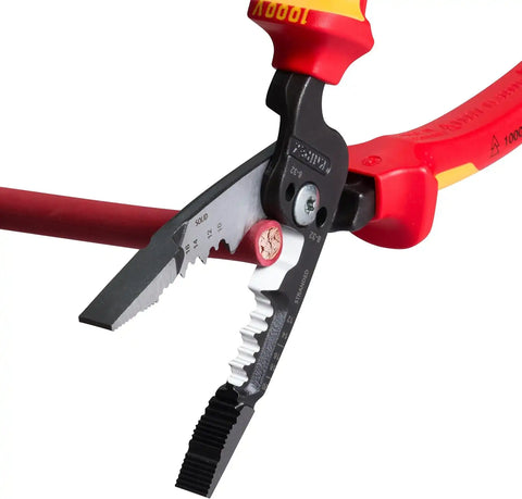 KNIPEX Tools 13 78 8 SBA Forged Wire Stripper 20-10 AWG-1000V Insulated, 8"