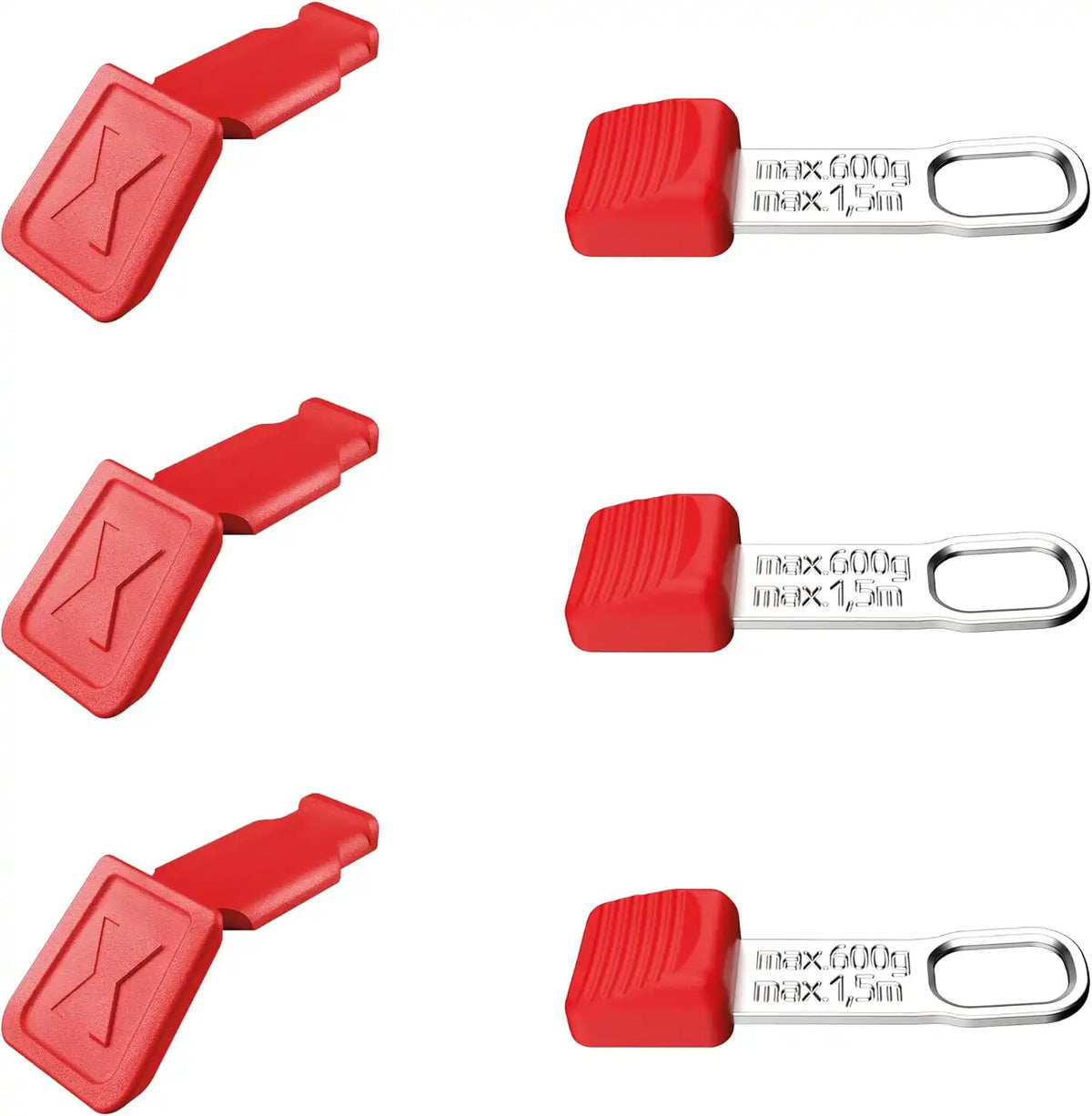 KNIPEX Tools 00 63 06TCR SBA 6 Pc KNIPEXTEND ColorCoded and TetheredTool Clips, Red