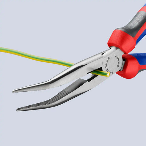 KNIPEX Long Nose 40 Angled Pliers w/Cut