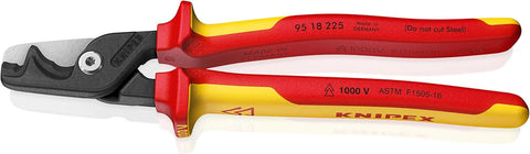 KNIPEX Tools 95 18 225 US StepCut® XL Cable Shears-1000V Insulated, 9"